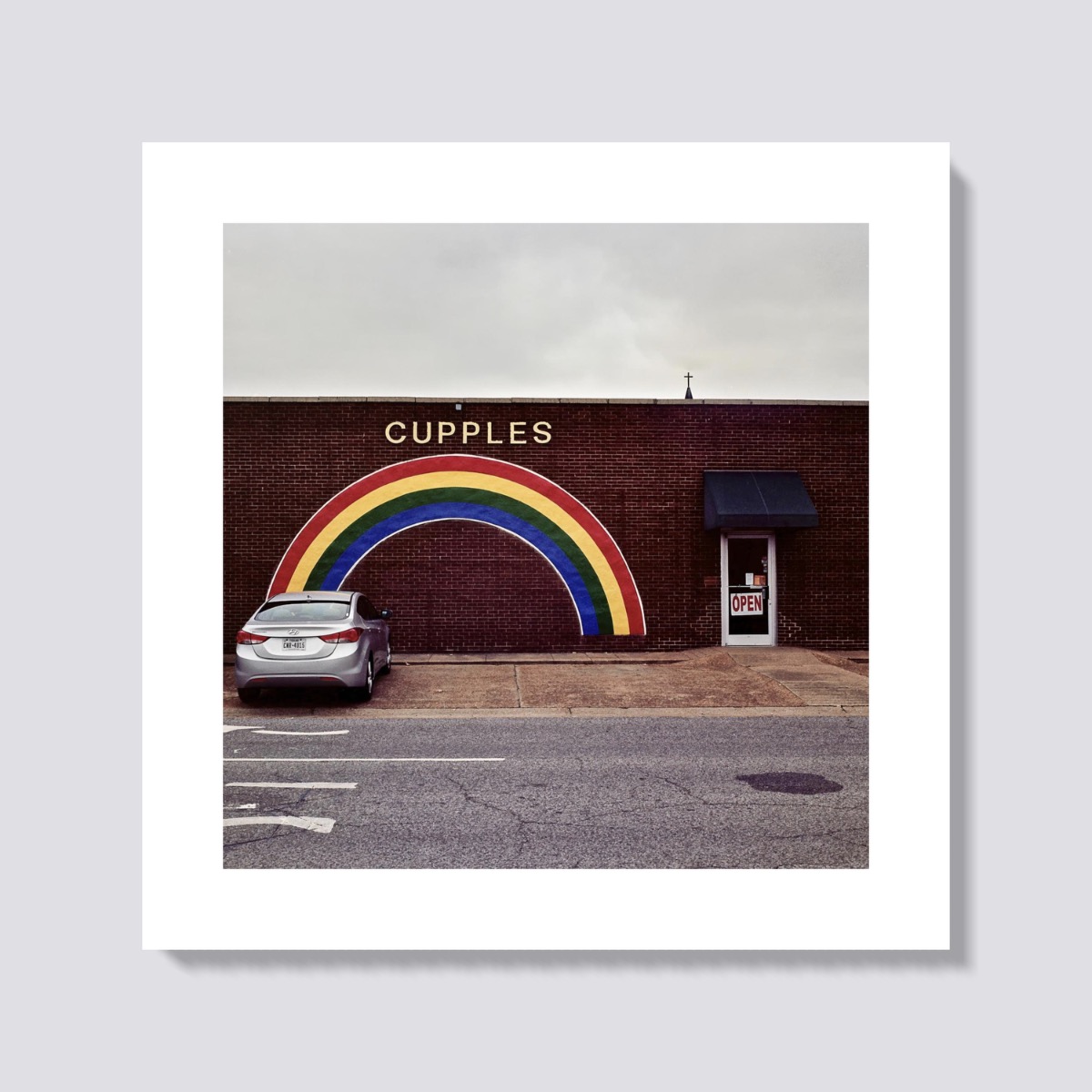 Church entrance in West Memphis — Tennessee Moonshine series, photograph by Mathieu Drouet
