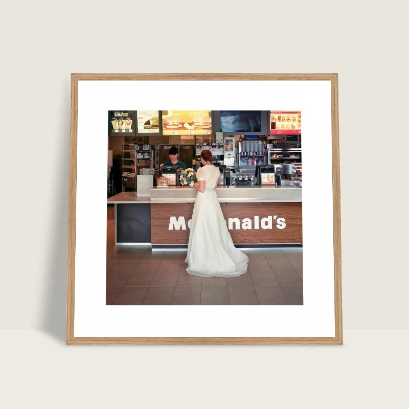 Laurence at the Mac Donalds — Laurence series, photograph by Mathieu Drouet